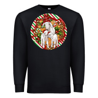 Black christmas goat family ornament Premium Sweatshirt - Artiststas