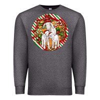 Charcoal Heather christmas goat family ornament Premium Sweatshirt - Artiststas
