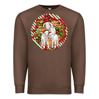 Chestnut christmas goat family ornament Premium Sweatshirt - Artiststas