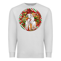 Dove Grey christmas goat family ornament Premium Sweatshirt - Artiststas