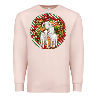 Pale Pink christmas goat family ornament Premium Sweatshirt - Artiststas