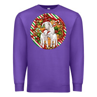 Christmas Goat Family Ornament Premium Sweatshirt | Teevron