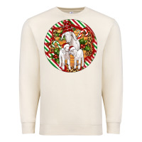 Sandshell christmas goat family ornament Premium Sweatshirt - Artiststas