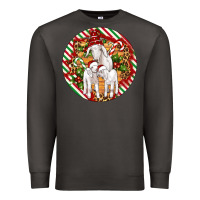 Smoke christmas goat family ornament Premium Sweatshirt - Artiststas
