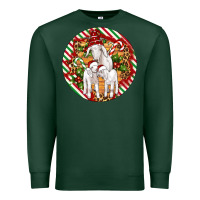 Sports Green christmas goat family ornament Premium Sweatshirt - Artiststas