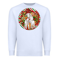 White christmas goat family ornament Premium Sweatshirt - Artiststas