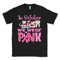Black in october we wear pink breast cancer awareness Classic Tee - texasbilliewilder