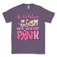 Lavender in october we wear pink breast cancer awareness Classic Tee - texasbilliewilder
