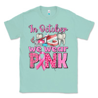 Seafoam in october we wear pink breast cancer awareness Classic Tee - texasbilliewilder