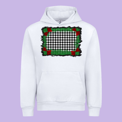 Christmas Black And White Background Urban Hoodie Designed By Barkaloodesign