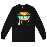 Black beach lips Long Sleeve Tee - Jasminsmagicworld