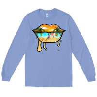 Colony Blue beach lips Long Sleeve Tee - Jasminsmagicworld