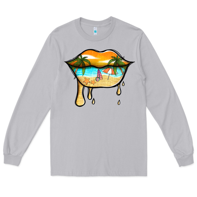 Beach Lips Long Sleeve Tee by Jasminsmagicworld | Teevron
