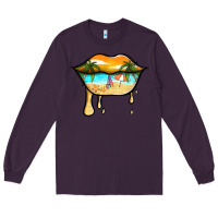 Plum beach lips Long Sleeve Tee - Jasminsmagicworld