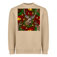 Mushroom christmas deer and bell seamless pattern Heavyweight Sweatshirt - BundleAndBundleShop