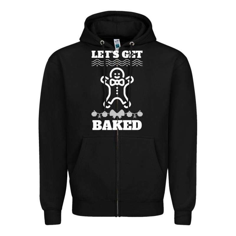 Let's Get Baked Smoking Weed Funny Christmas Gift 1 Zipper Hoodie by lanVoArt | Teevron