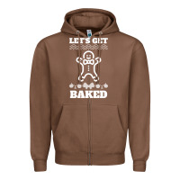 Chestnut Let's Get Baked Smoking Weed Funny Christmas Gift 1 Zipper Hoodie - lanVoArt