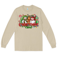 Mushroom christmas crew polar bear reindeer and snowman Long Sleeve Tee - CowGirlArtShop