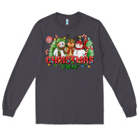Smoke christmas crew polar bear reindeer and snowman Long Sleeve Tee - CowGirlArtShop