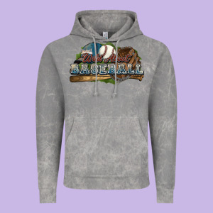 Wild About Baseball Vintage Hoodie Designed By Howdyjamesfarm