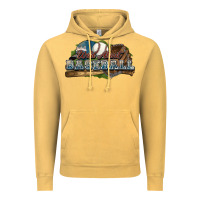 Vintage Mustard Wild about Baseball Vintage Hoodie - HowdyJamesFarm