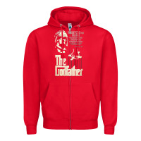 Red The Godfather Zipper Hoodie - lanVoArt