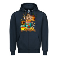 Navy Than Honey Zipper Hoodie - CowhideDigitalArt