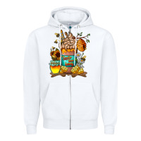 White Than Honey Zipper Hoodie - CowhideDigitalArt