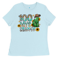 Baby Blue 100 days sharfer Ladies Tee - SublimationCraftShop