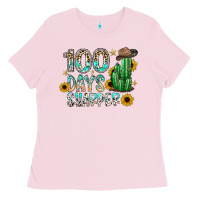 Bubblegum Pink 100 days sharfer Ladies Tee - SublimationCraftShop