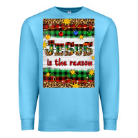 Ocean Blue Christmas Jesus Is The Reason Premium Sweatshirt - Artiststas