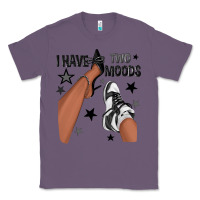 Lavender I Have Two Moods Black Sneakers Afro Girl Classic Tee - texasbilliewilder