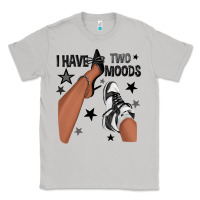 Moon Dust I Have Two Moods Black Sneakers Afro Girl Classic Tee - texasbilliewilder