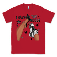 Red I Have Two Moods Black Sneakers Afro Girl Classic Tee - texasbilliewilder