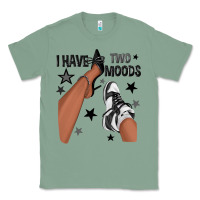 Sage I Have Two Moods Black Sneakers Afro Girl Classic Tee - texasbilliewilder