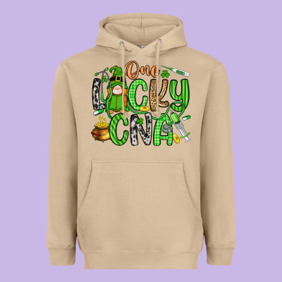One Lucky Cna Heavyweight Hoodie Designed By Artiststas