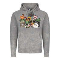Cloud Rock Farm animal coffee cups Vintage Hoodie - HowdyJamesFarm