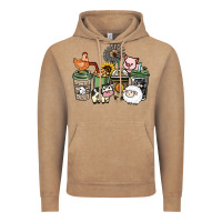 Vintage Coffee Farm animal coffee cups Vintage Hoodie - HowdyJamesFarm