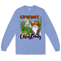 Colony Blue cowboy christmas gnome Long Sleeve Tee - CowGirlArtShop