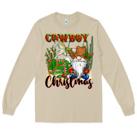 Mushroom cowboy christmas gnome Long Sleeve Tee - CowGirlArtShop