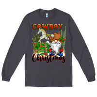 Smoke cowboy christmas gnome Long Sleeve Tee - CowGirlArtShop