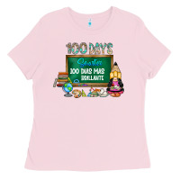 Bubblegum Pink 100 days smarter 100 dias mas brillante Ladies Tee - SublimationCraftShop