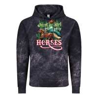 Cloud Black Just a girl who loves Horses Vintage Hoodie - HowdyJamesFarm