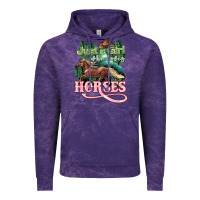 Cloud Purple Just a girl who loves Horses Vintage Hoodie - HowdyJamesFarm