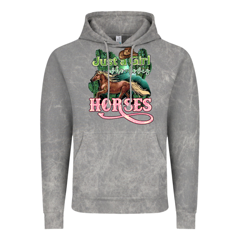 Just A Girl Who Loves Horses Vintage Hoodie by HowdyJamesFarm | Teevron