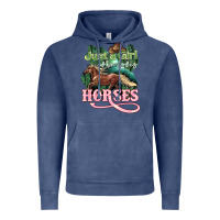 Vintage Denim Just a girl who loves Horses Vintage Hoodie - HowdyJamesFarm