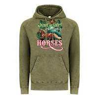 Vintage Olive Just a girl who loves Horses Vintage Hoodie - HowdyJamesFarm