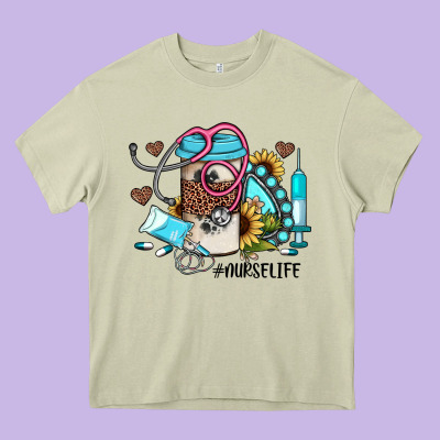 Nurse Life Western Sunflower Gemstone Nurse Heavy Core Tee Designed By Jahusdesignshop