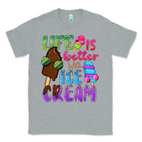 Heather Grey Life is better with ice cream Classic Tee - NancyCooperArtShop