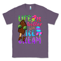 Lavender Life is better with ice cream Classic Tee - NancyCooperArtShop